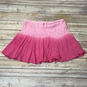 INGEAR Hot Pink Lt Pink Dip Dye Gauze Mini Skirt Size M Medium (Juniors)